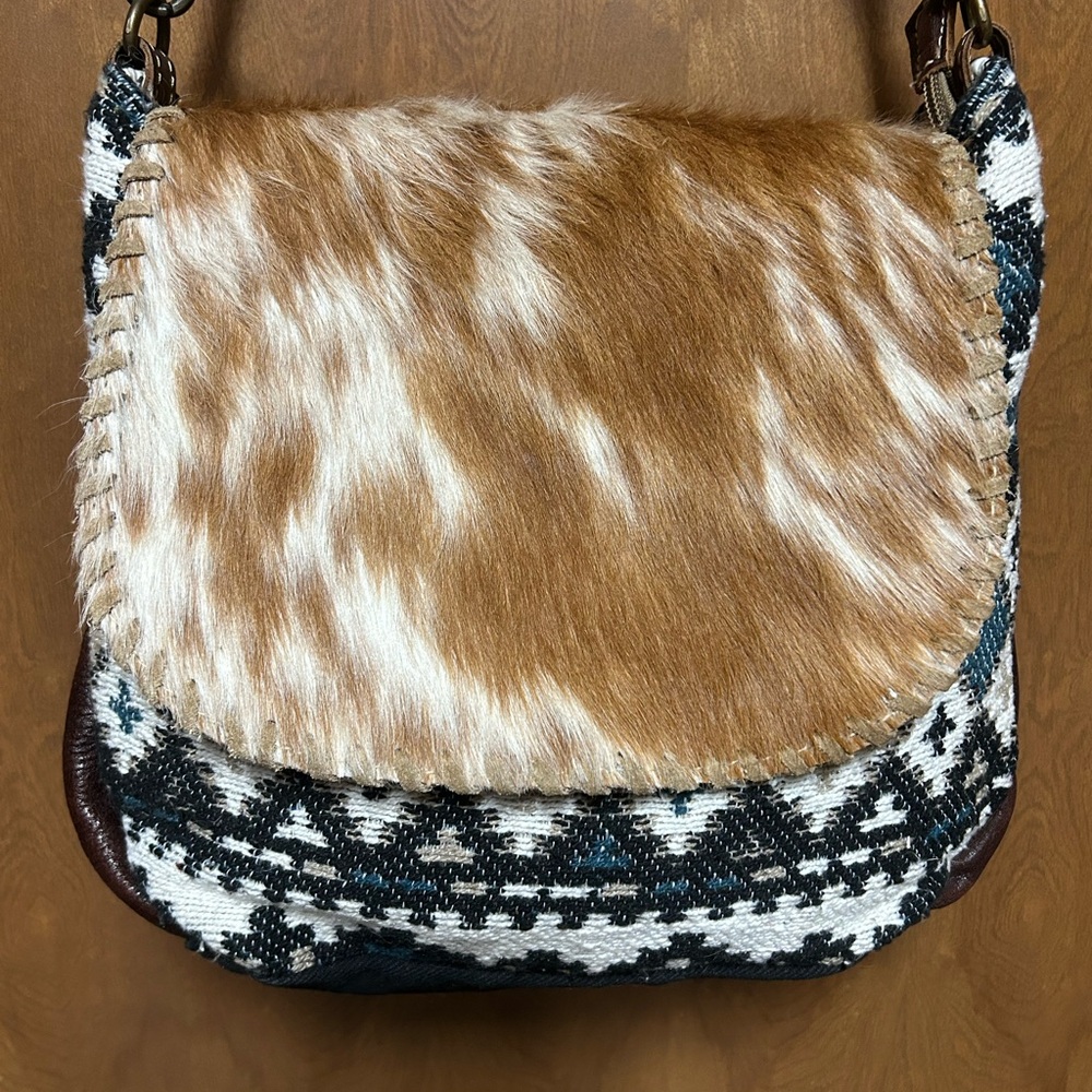 Myra Bag Brown and Black Shoulder Bag